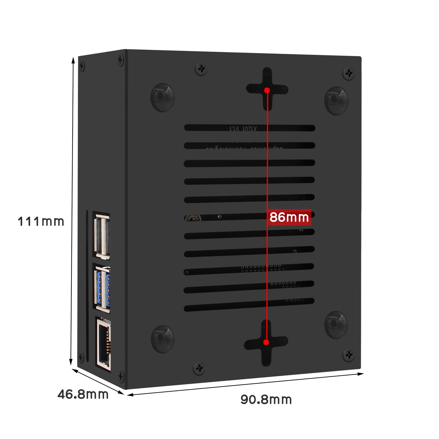Geekworm X1201-C1 Metal Case for Raspberry Pi 5 X1201 UPS Shield