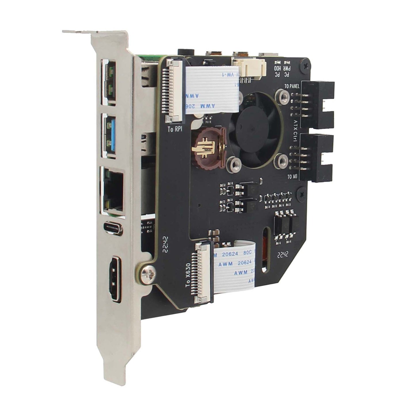 Geekworm KVM-A8 Kit PCI Express Card Version for Raspberry Pi 4 Model B Open-source KVM Over IP