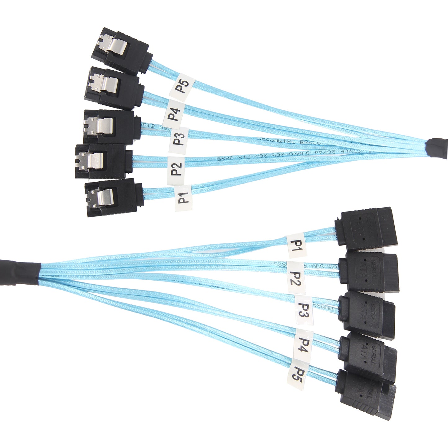 5-Pack 7Pin SATA-III 6Gbps Data Cable for Hard Drive/X1009 (50cm)