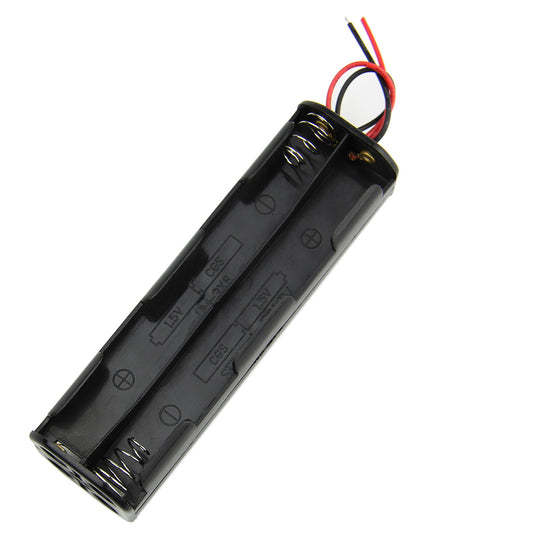 AA 8-Cell 12V Long Tube Battery Holder, Back-to-Back, with Leads