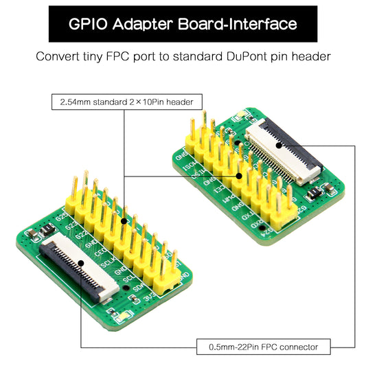 Raspberry Pi CM5 Tiny GPIO Adapter | 0.5mm 22-Pin FPC to 2.54mm 20-Pin