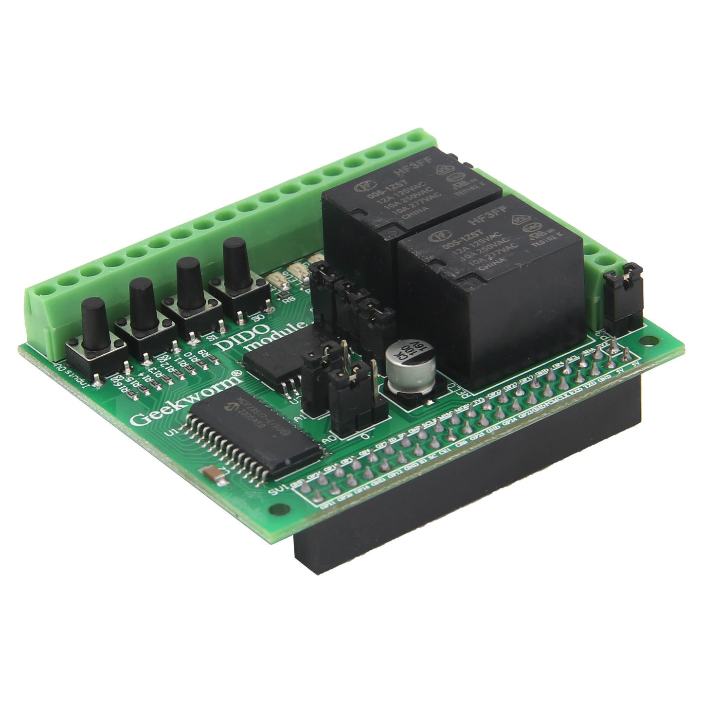 Raspberry Pi 5 Model B / 4B / 3B+ /3B Digital Input Output Expansion Board DIDO Module