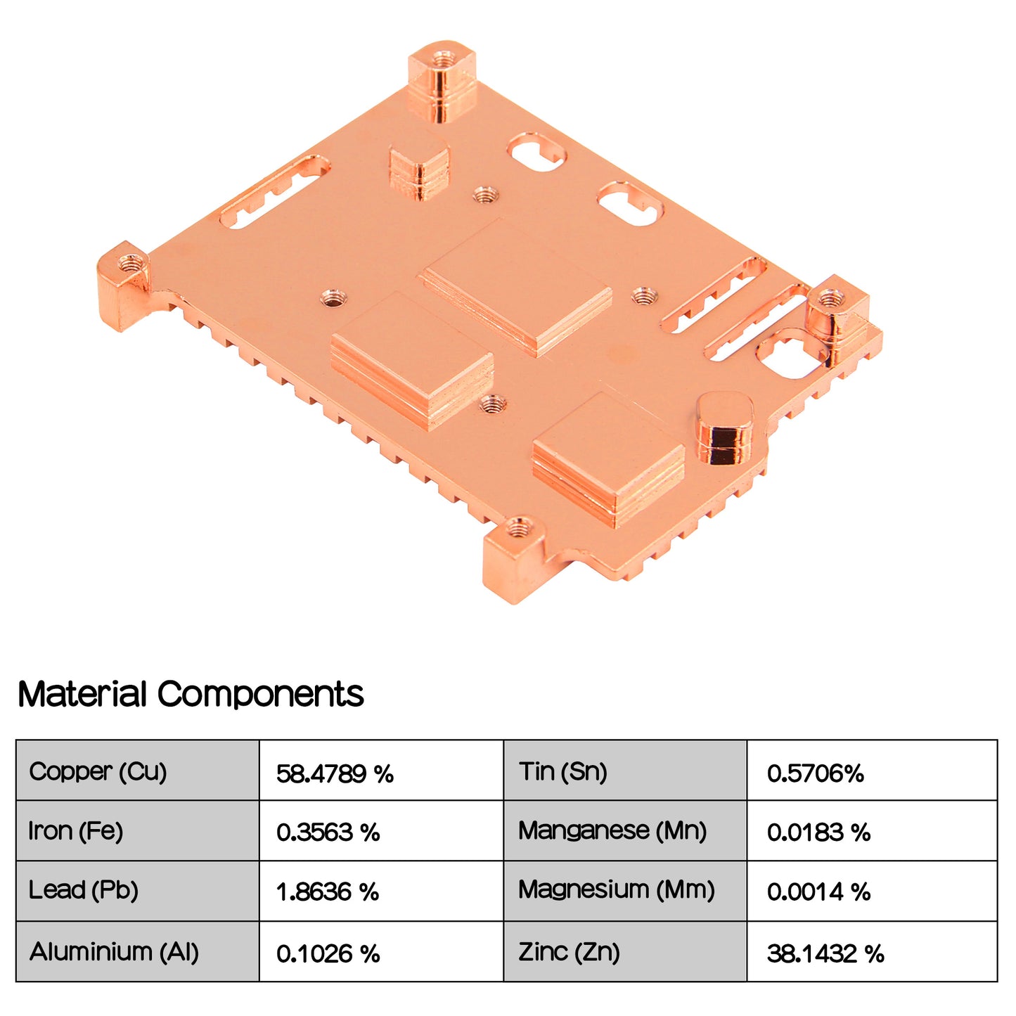 Geekworm Copper Heatsink with Acrylic Plate for Raspberry Pi 5 (H502)