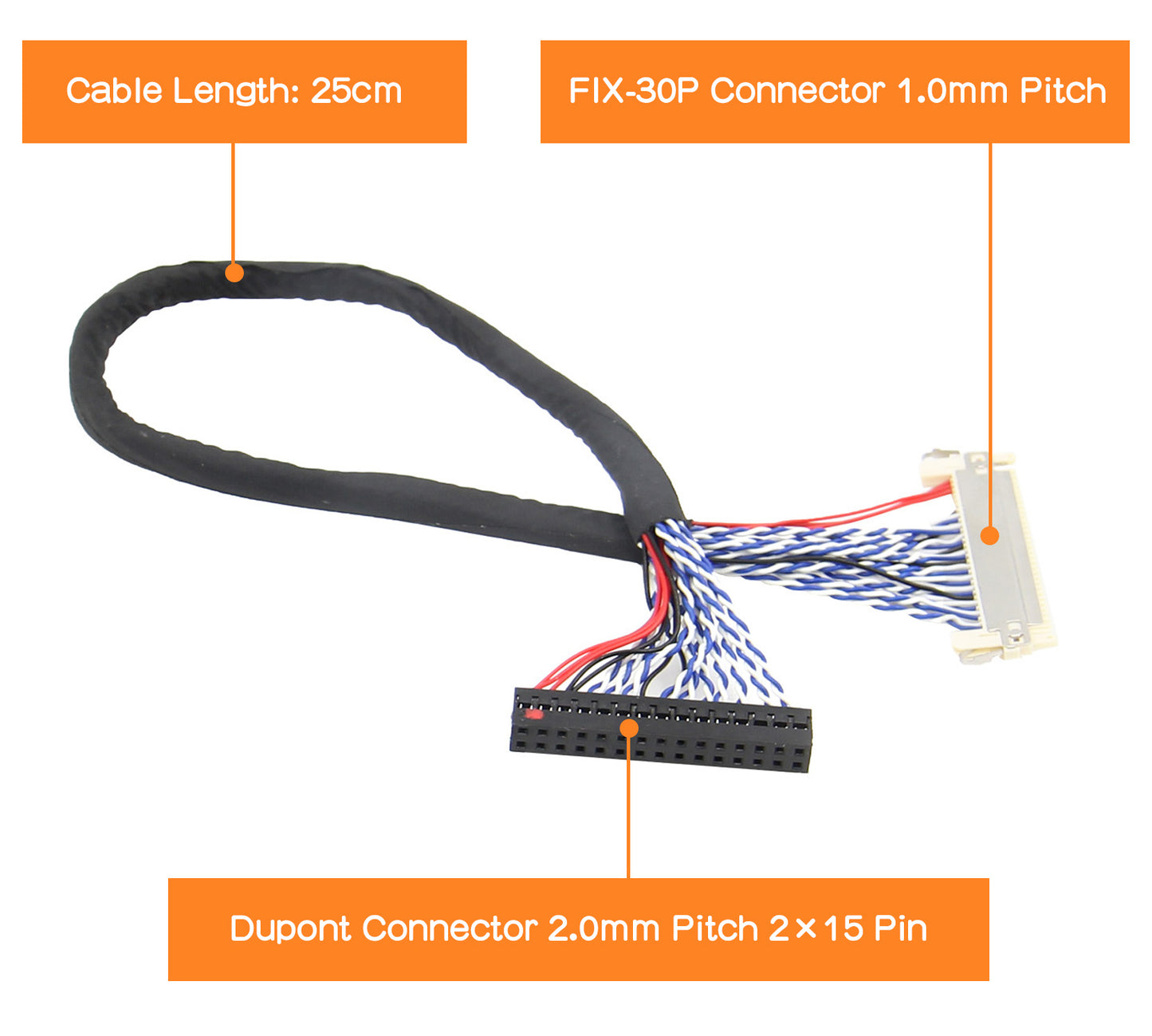 Geekworm HDMI to LVDS Adapter Board with Cable|HDMI Input to TTL RGB or LVDS Output
