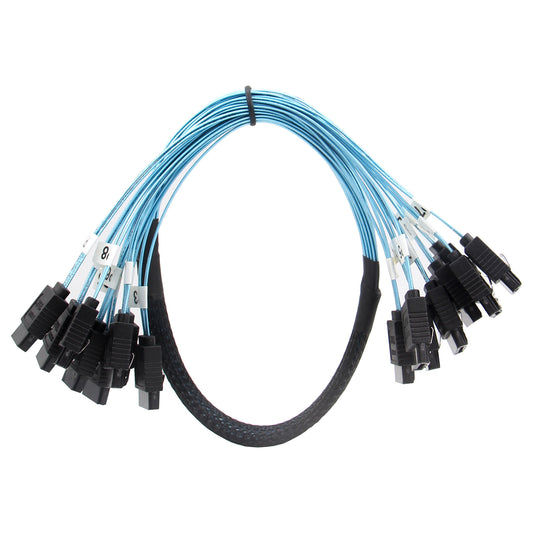8-Pack 50cm 7Pin SATA-III 6Gbps Data Cable for Hard Drive/X1509/X1017
