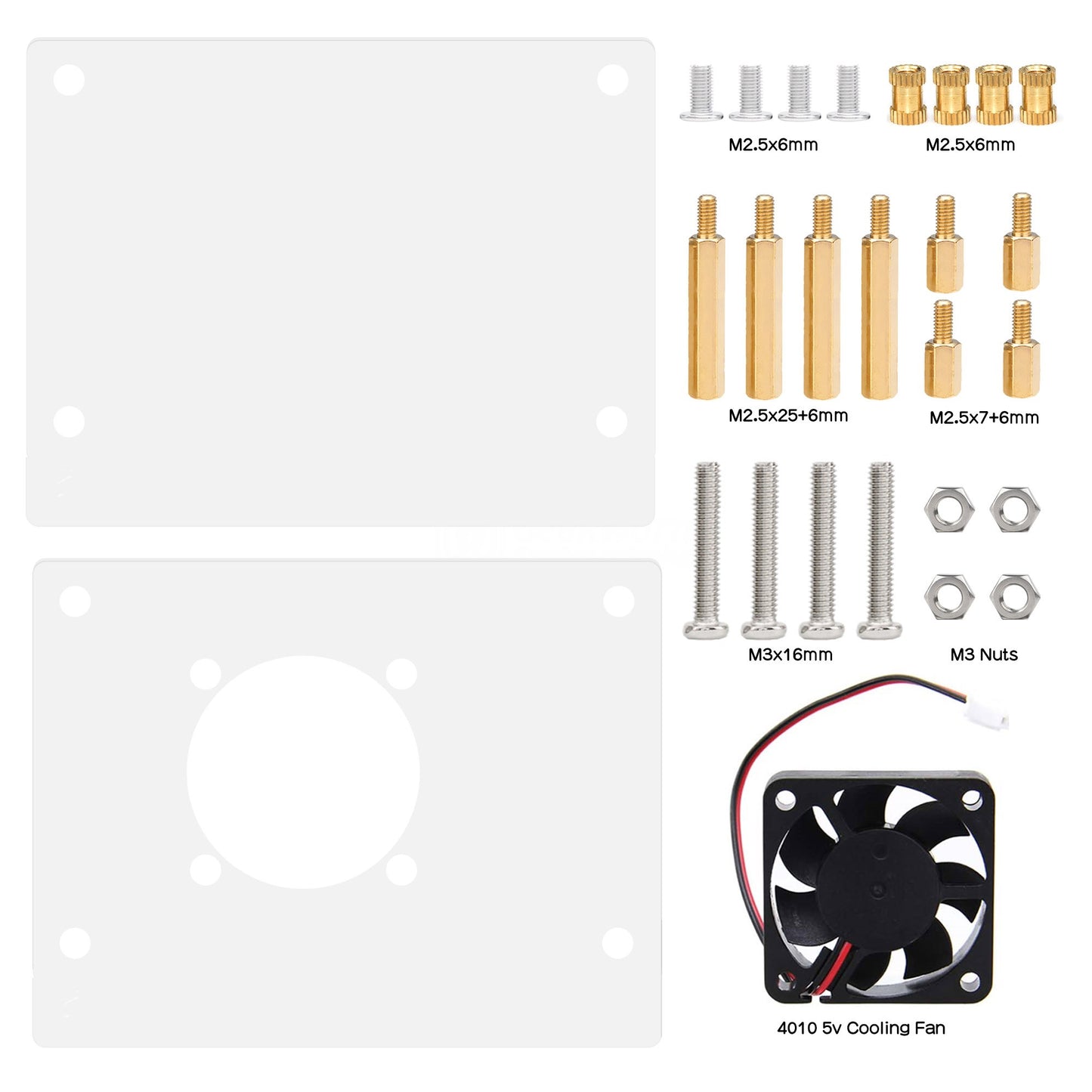 Geekworm Stackable Acrylic Case with Fan&Heatsink for Orange Pi 5 Plus