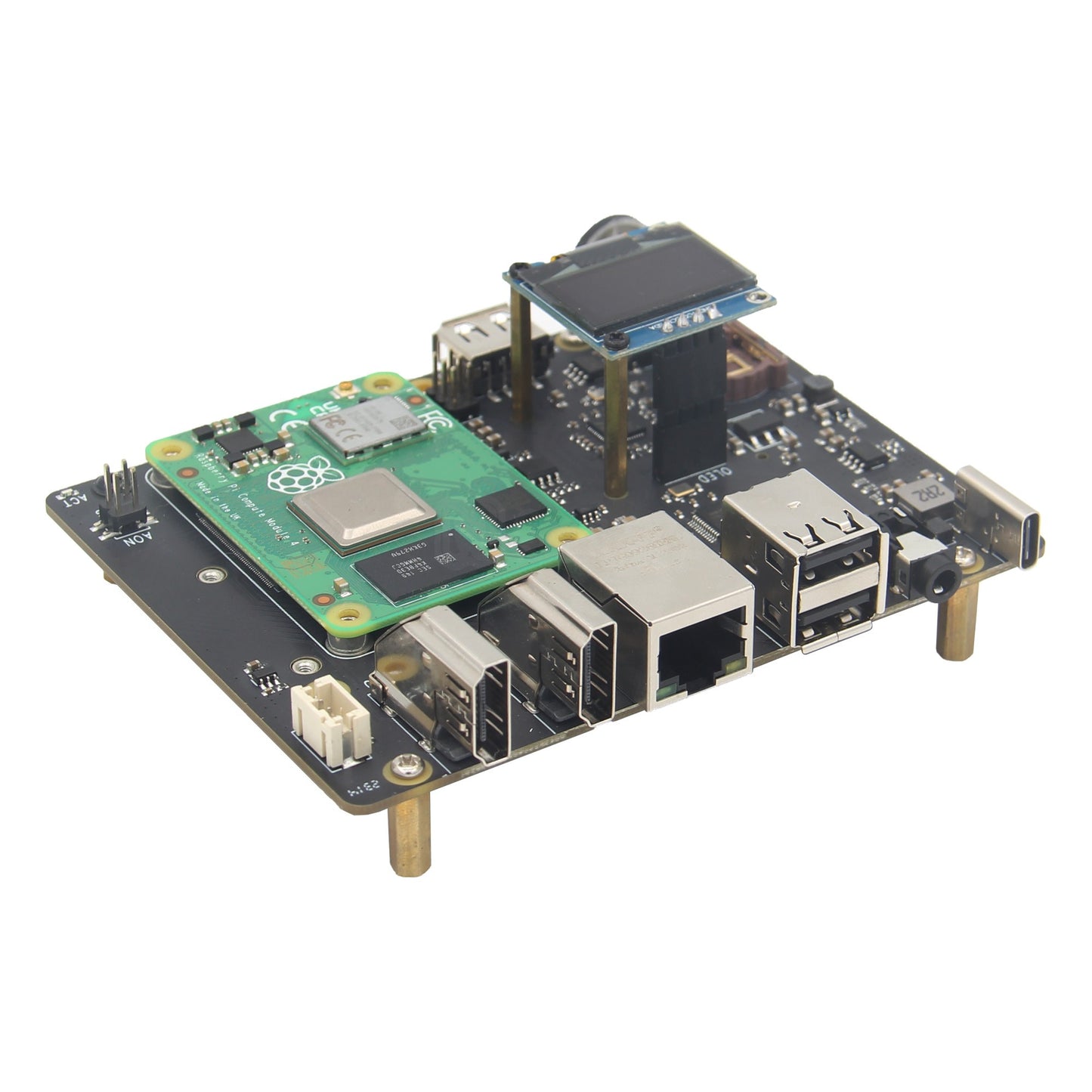 Geekworm X515 M2 SATA&NVMe SSD Expansion Board for Raspberry Pi Compute Module 4
