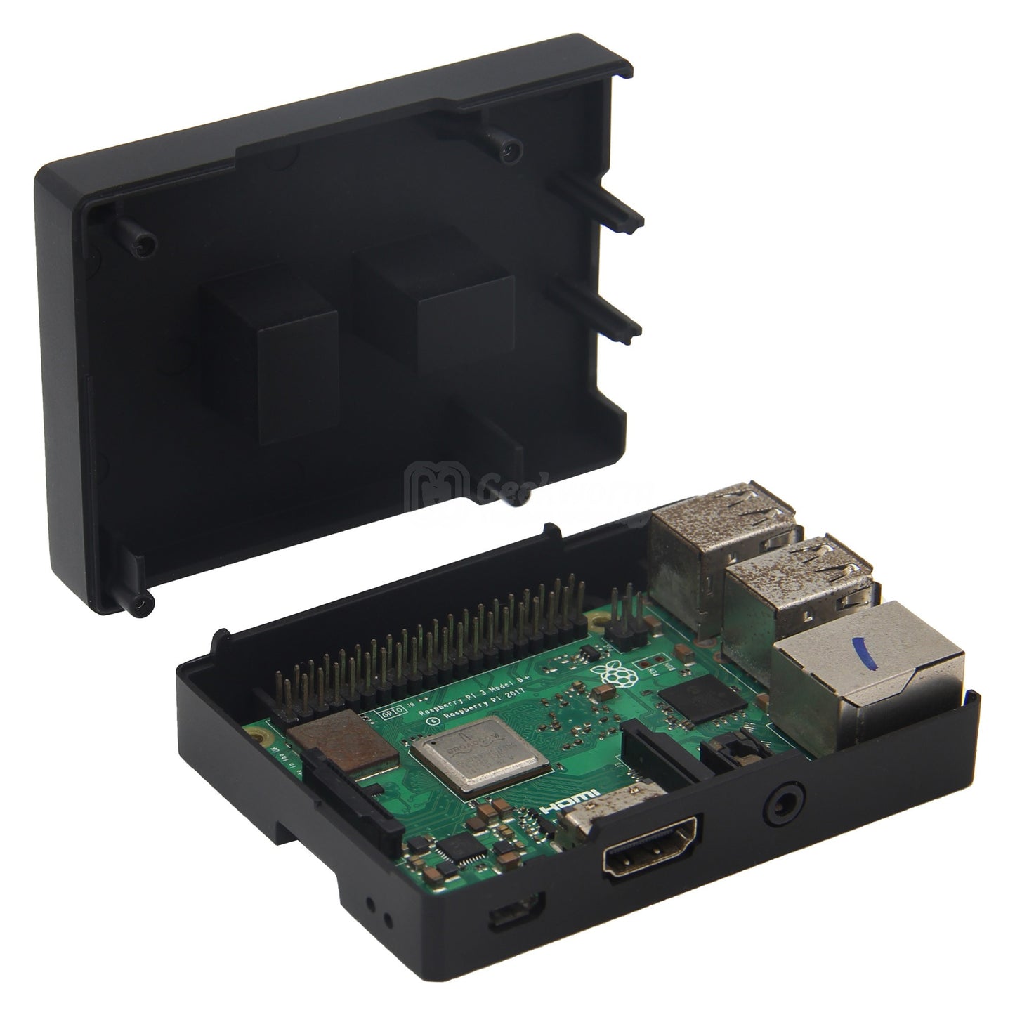 Geekworm Aluminum Alloy Case for Raspberry Pi 3B+/3B / Libre Computer Board AMl-S905X-CC/ALL-H3-CC/ROC-RK3328-CC(P170-B)