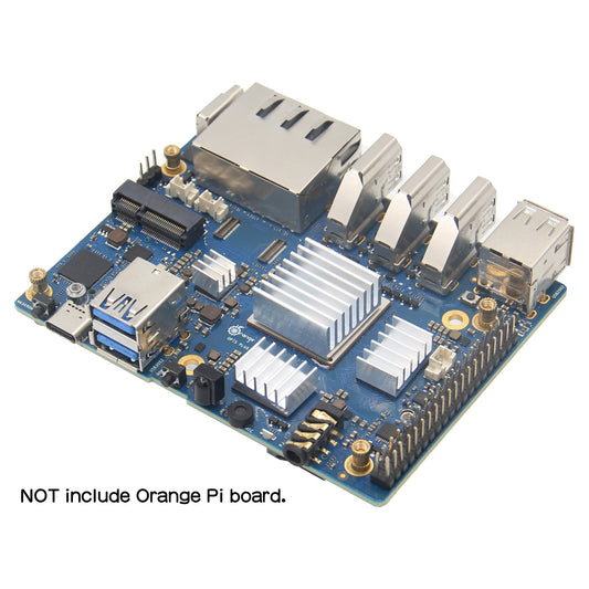 Geekworm Stackable Acrylic Case with Fan&Heatsink for Orange Pi 5 Plus