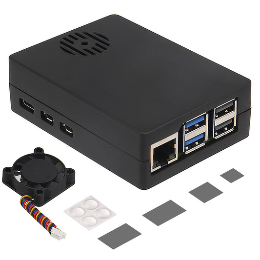Geekworm Raspberry Pi 5 Aluminum Passive Cooling Case with Cooling Fan (P571)