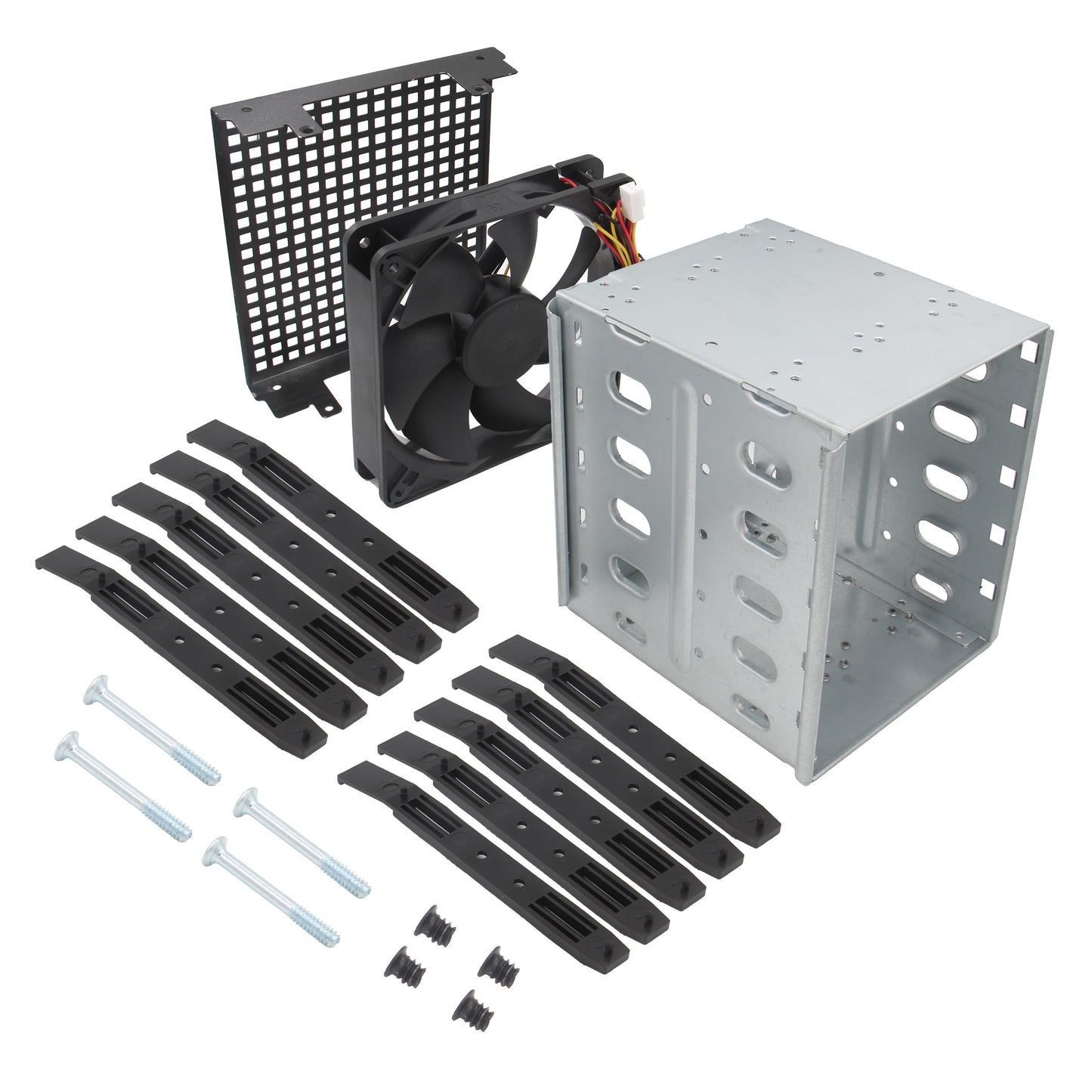 5-Layer 3.5 Inch Hard Drive Mounting Rack with Cooling Fan for X1009
