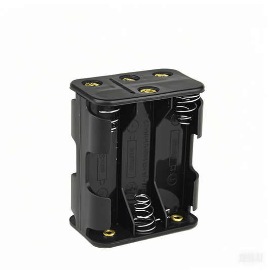 DIY 6-Slot AA Back-to-Back Battery Holder-Black