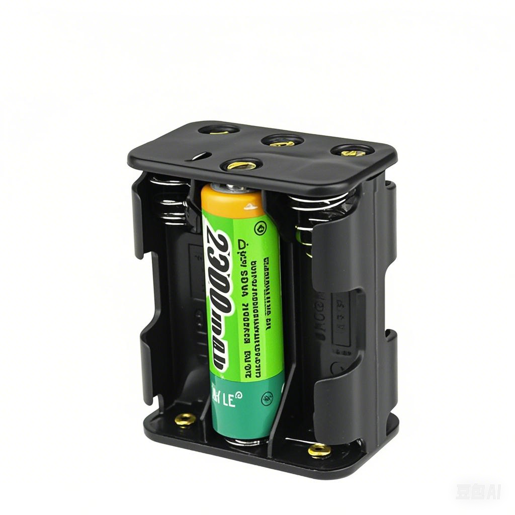 DIY 6-Slot AA Back-to-Back Battery Holder-Black
