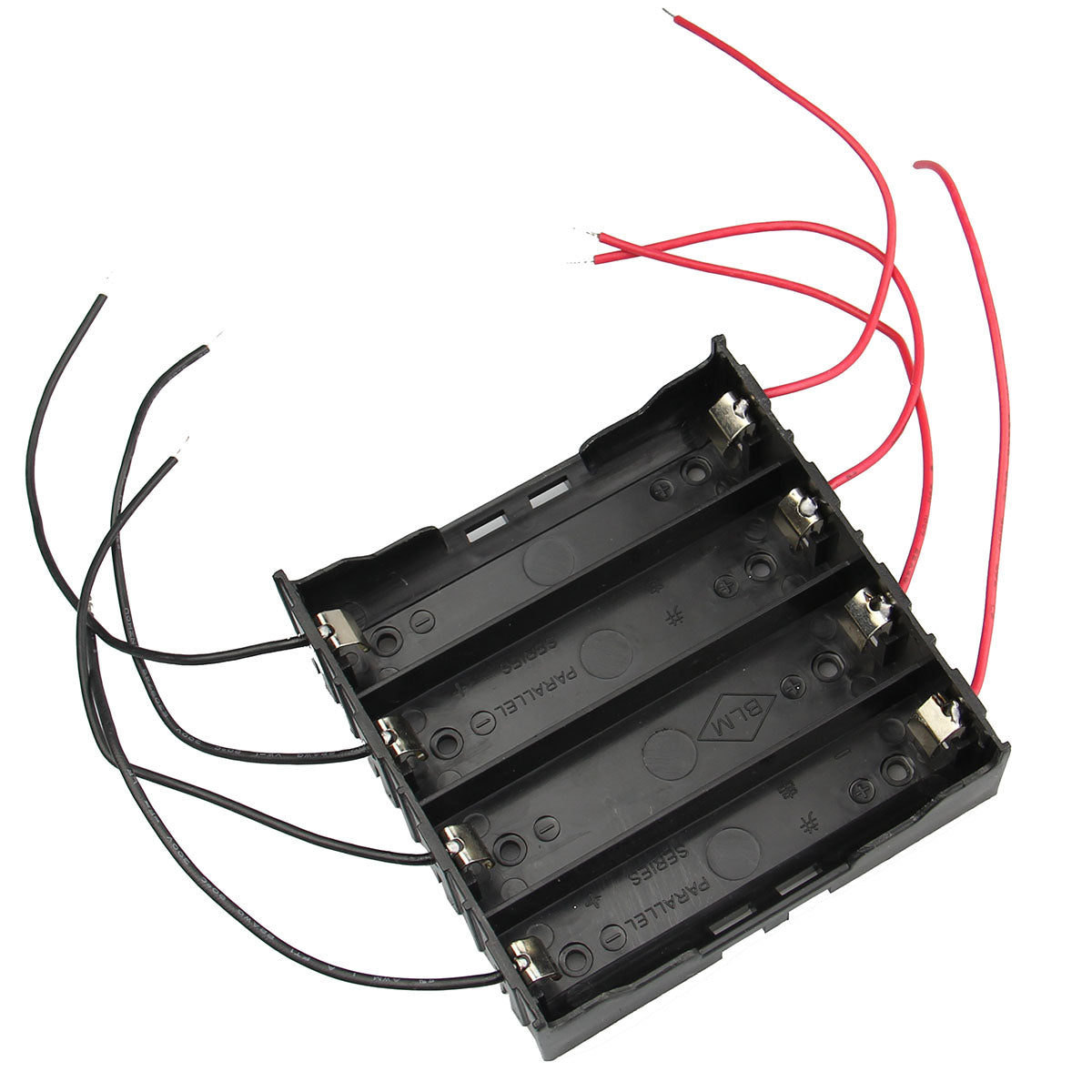 DIY 4-Slot 18650 Battery Holder (8 Leads)