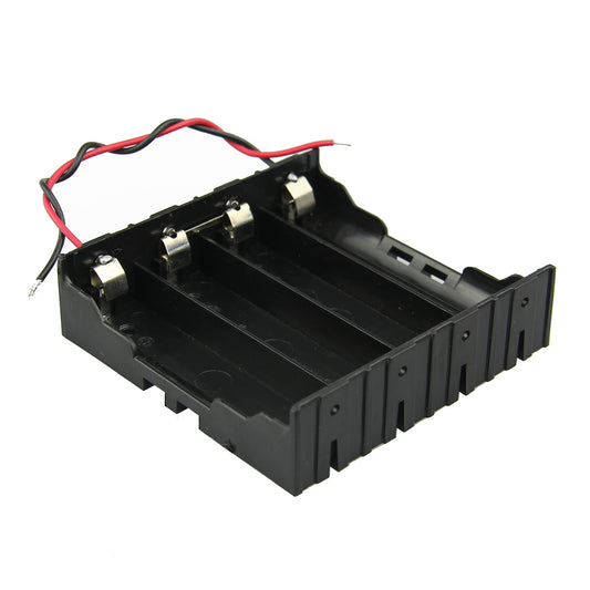 DIY 4-slot Series Connection 18650 Battery Holder(2 Leads)