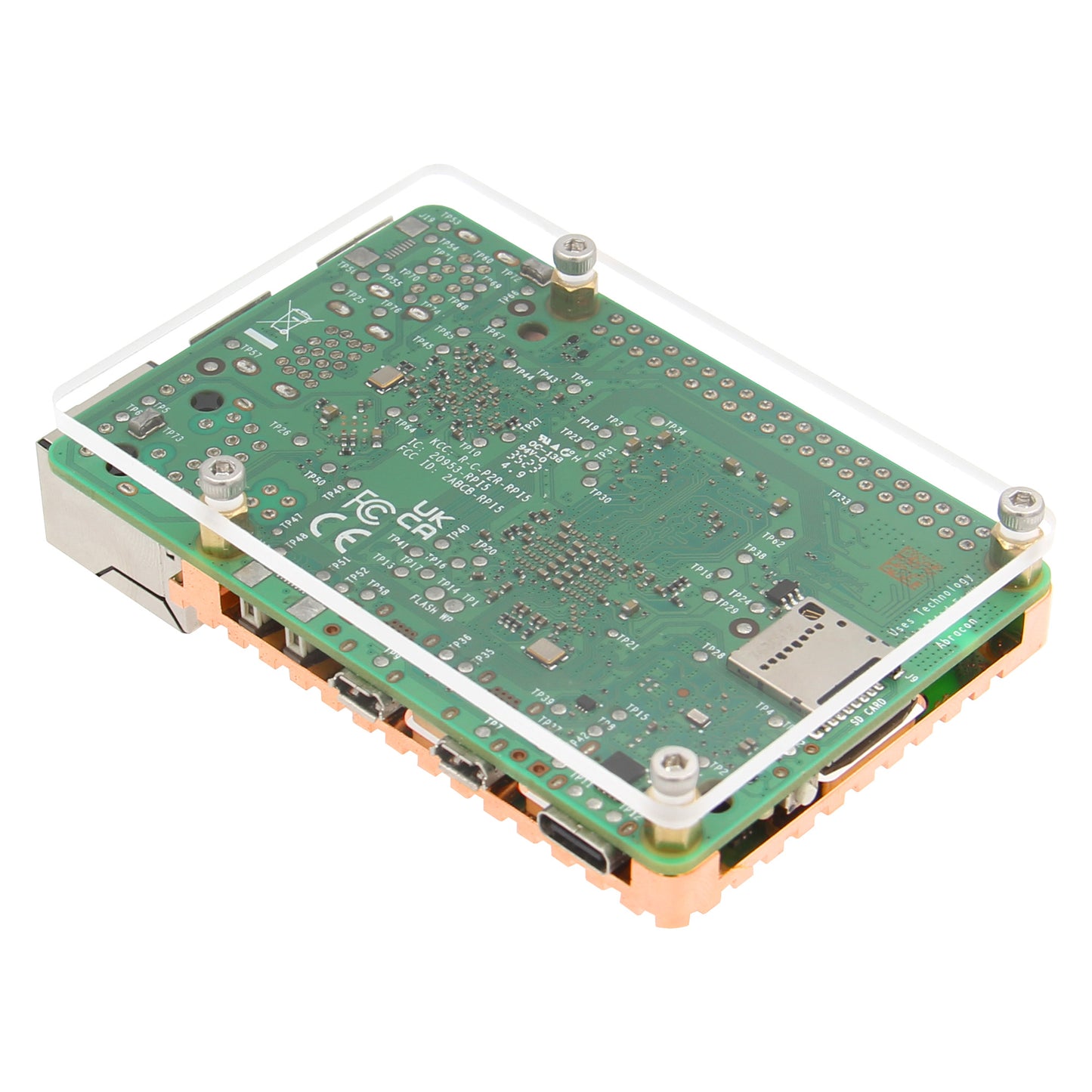 Geekworm Copper Heatsink with Acrylic Plate for Raspberry Pi 5 (H502)