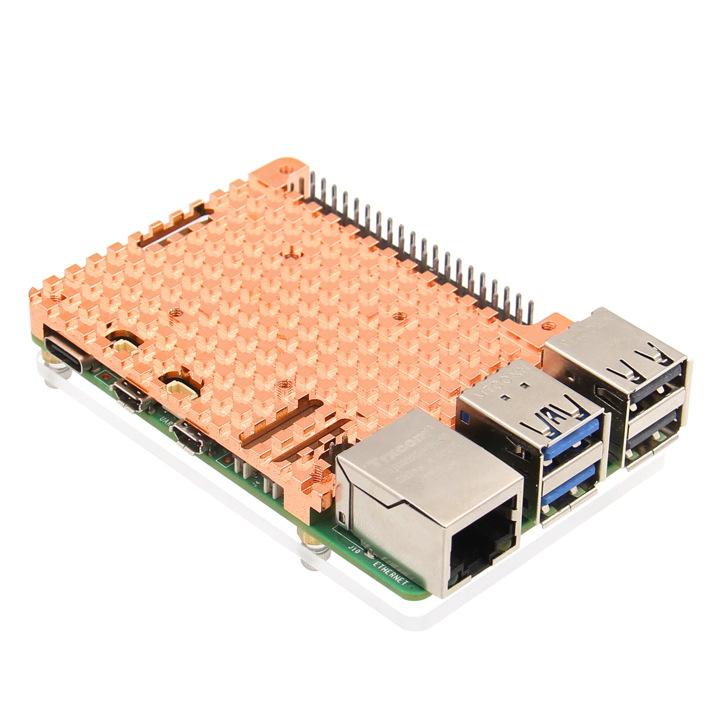 Geekworm Copper Heatsink with Acrylic Plate for Raspberry Pi 5 (H502)