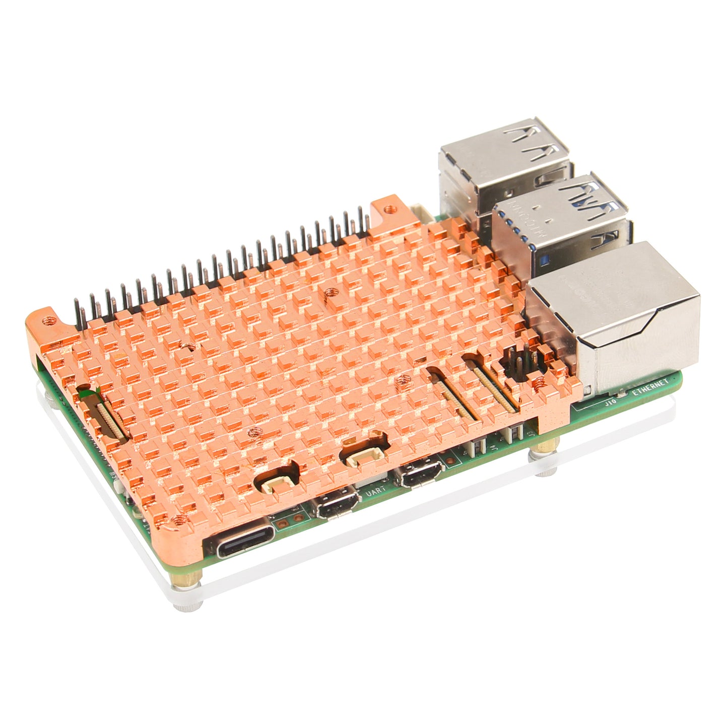 Geekworm Copper Heatsink with Acrylic Plate for Raspberry Pi 5 (H502)