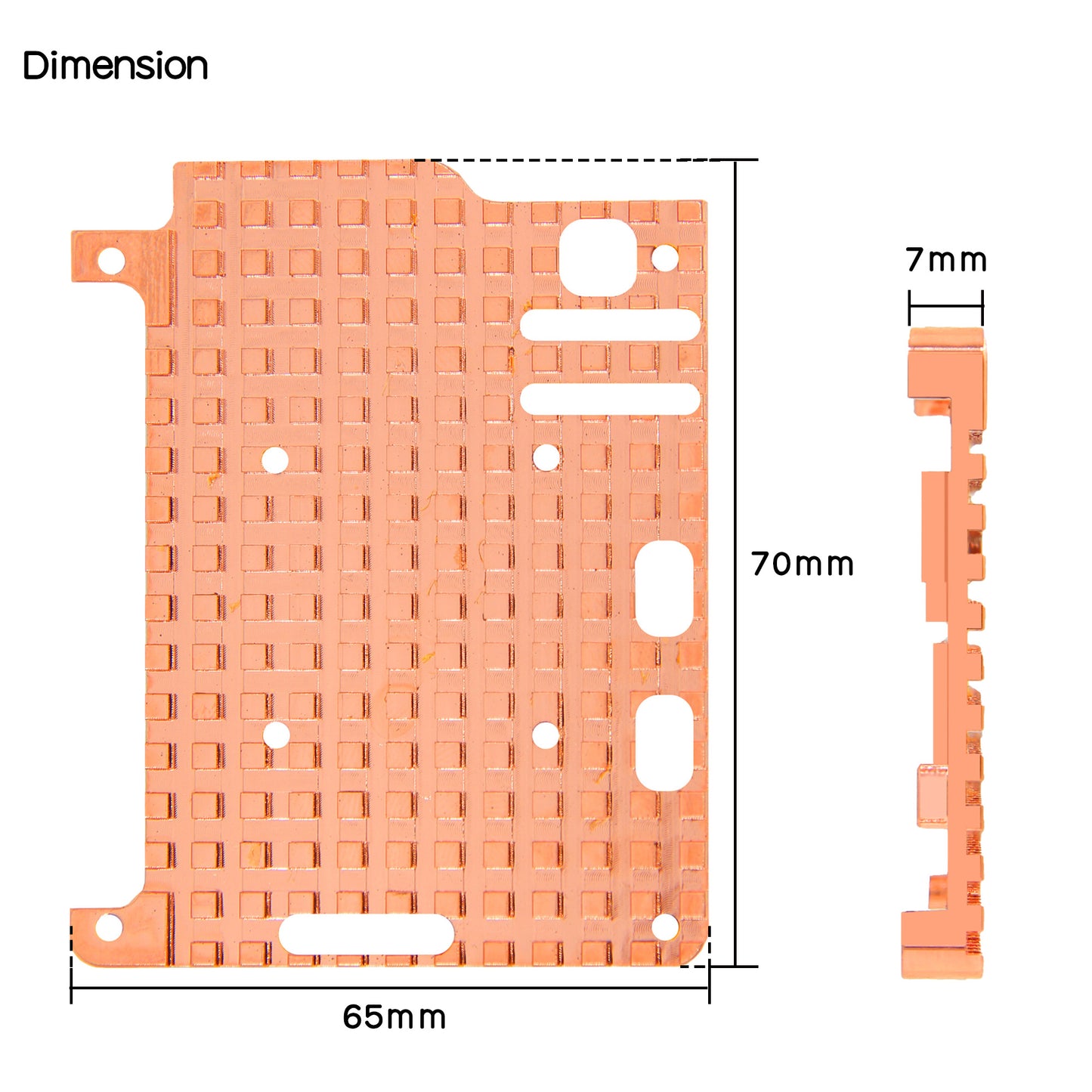Geekworm Copper Heatsink with Acrylic Plate for Raspberry Pi 5 (H502)