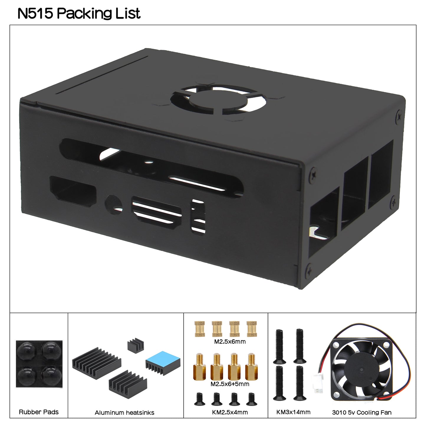 Geekworm N515 Metal Case for Orange Pi 5 Pro / Orange Pi 5 Max / Orange Pi 5 Ultra