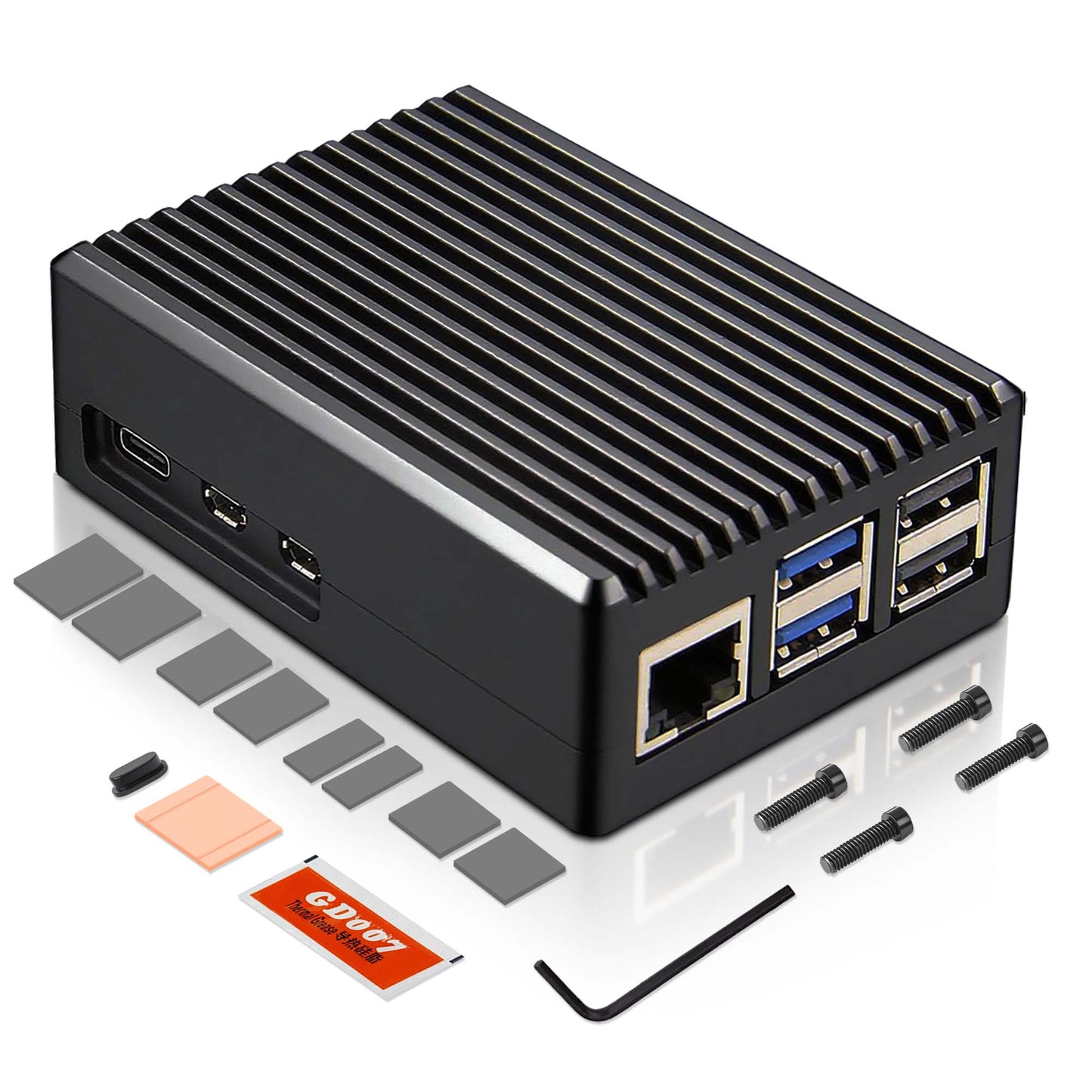 Geekworm Raspberry Pi 5 Heavy-duty Aluminum Passive Cooling Case (P573)
