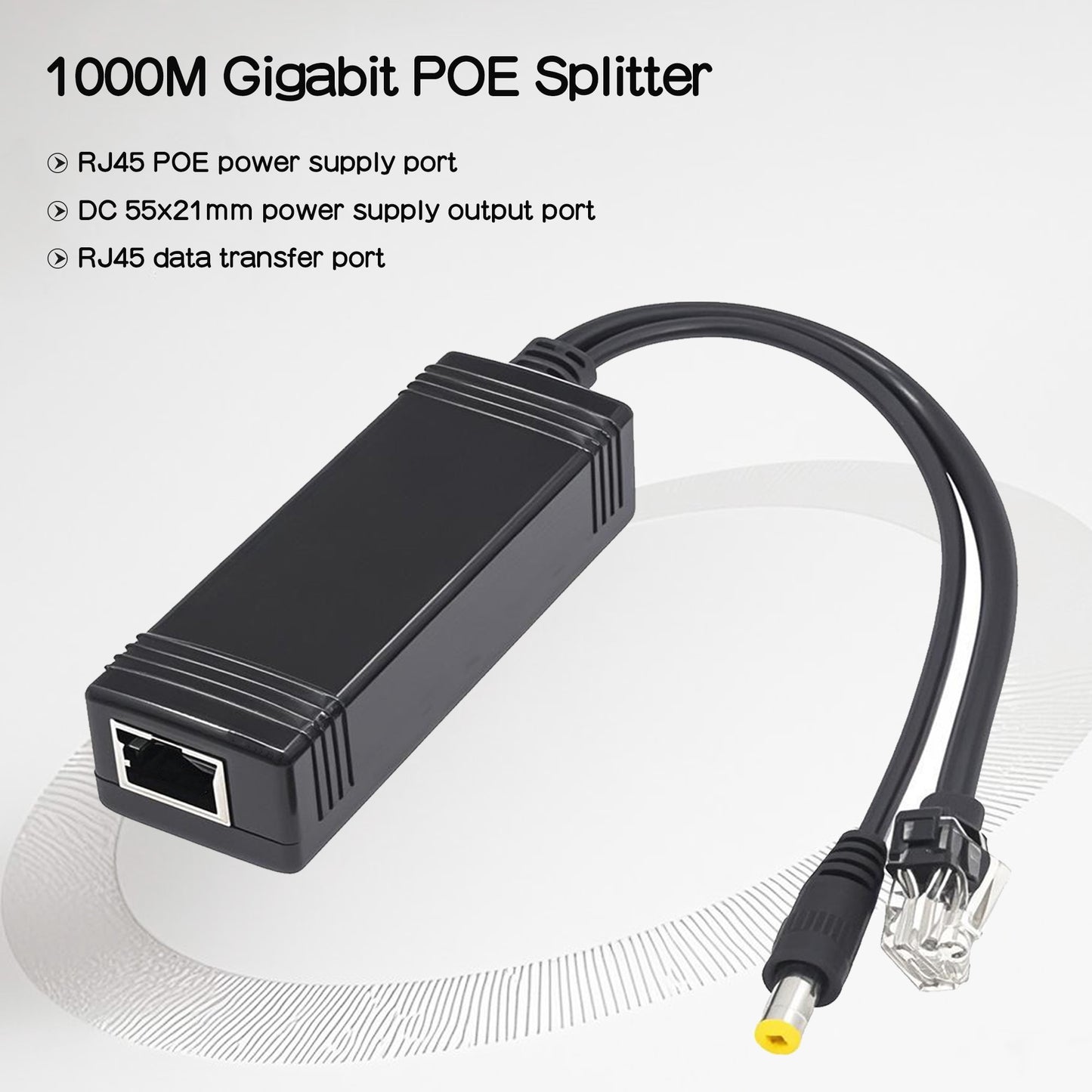 Geekworm 30W PoE Splitter 12V 2.5A Output IEEE 802.3at Standard for X1202/X1203/X1205/X729/X1010
