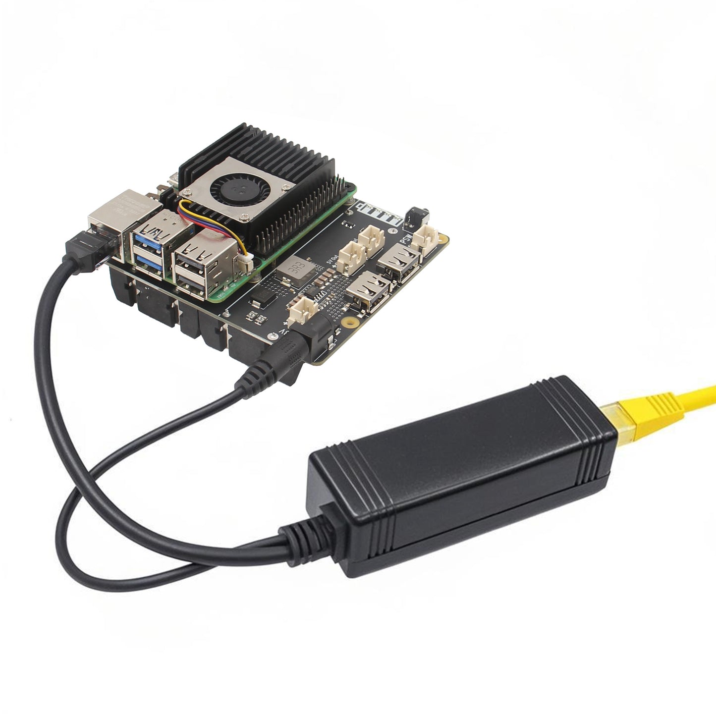 Geekworm 30W PoE Splitter 12V 2.5A Output IEEE 802.3at Standard for X1202/X1203/X1205/X729/X1010