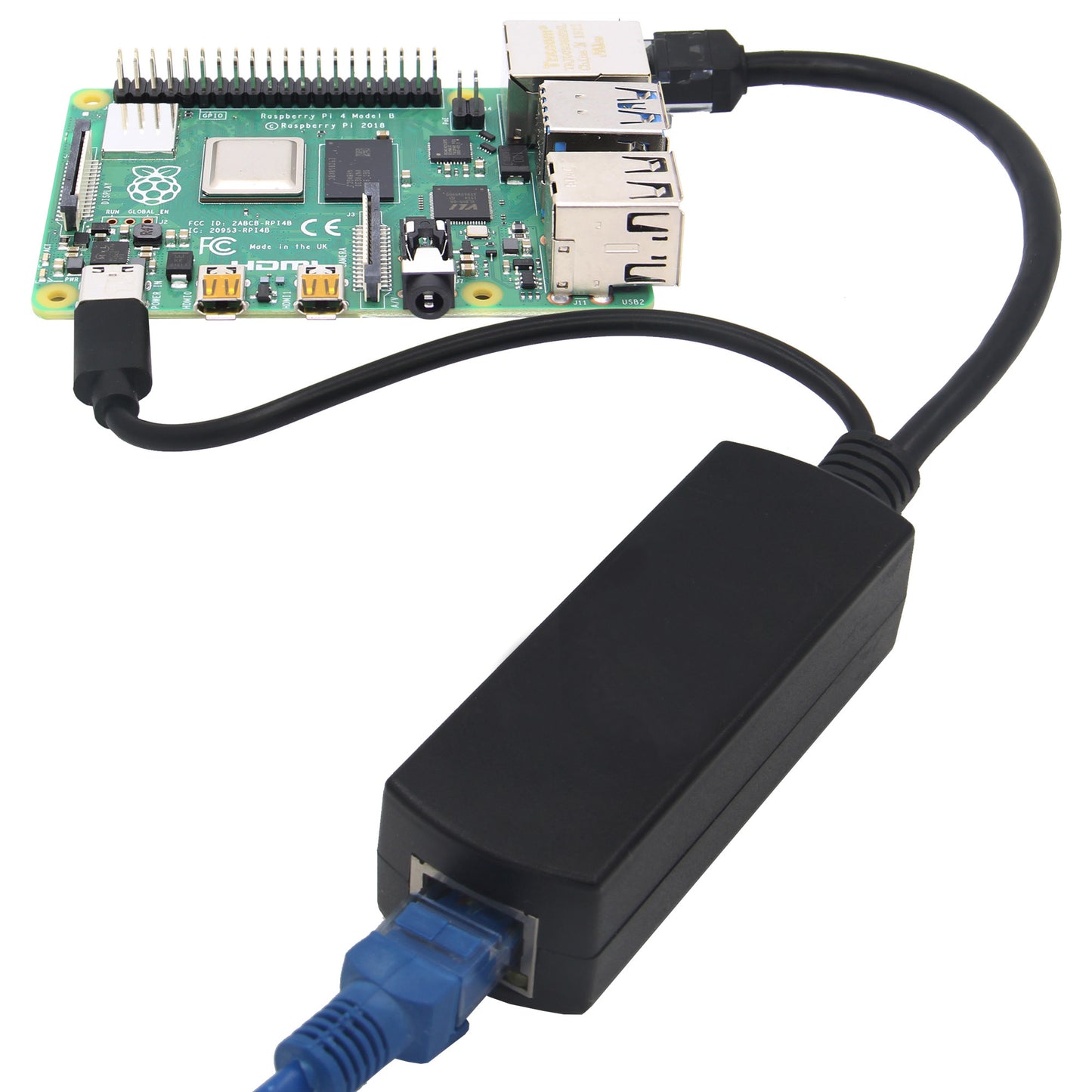 Geekworm PoE Splitter 10/100/1000Mbps 5V 3A Type C Connector for Raspberry Pi 4/X650/X635