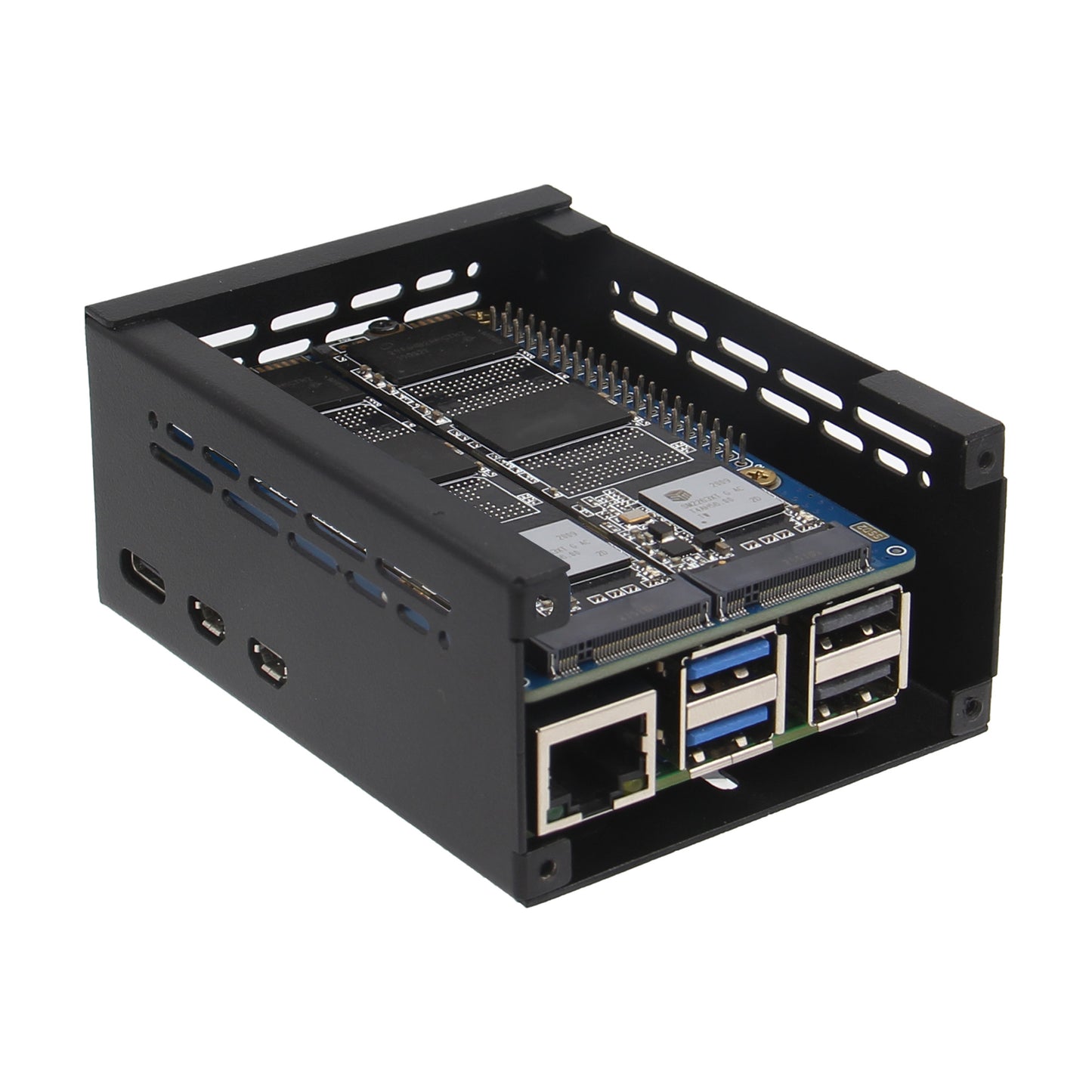 Geekworm Q200 PCIe to Dual 2280 NVMe SSD shield for Raspberry Pi 5(NOT support BOOT from NVME SSD)