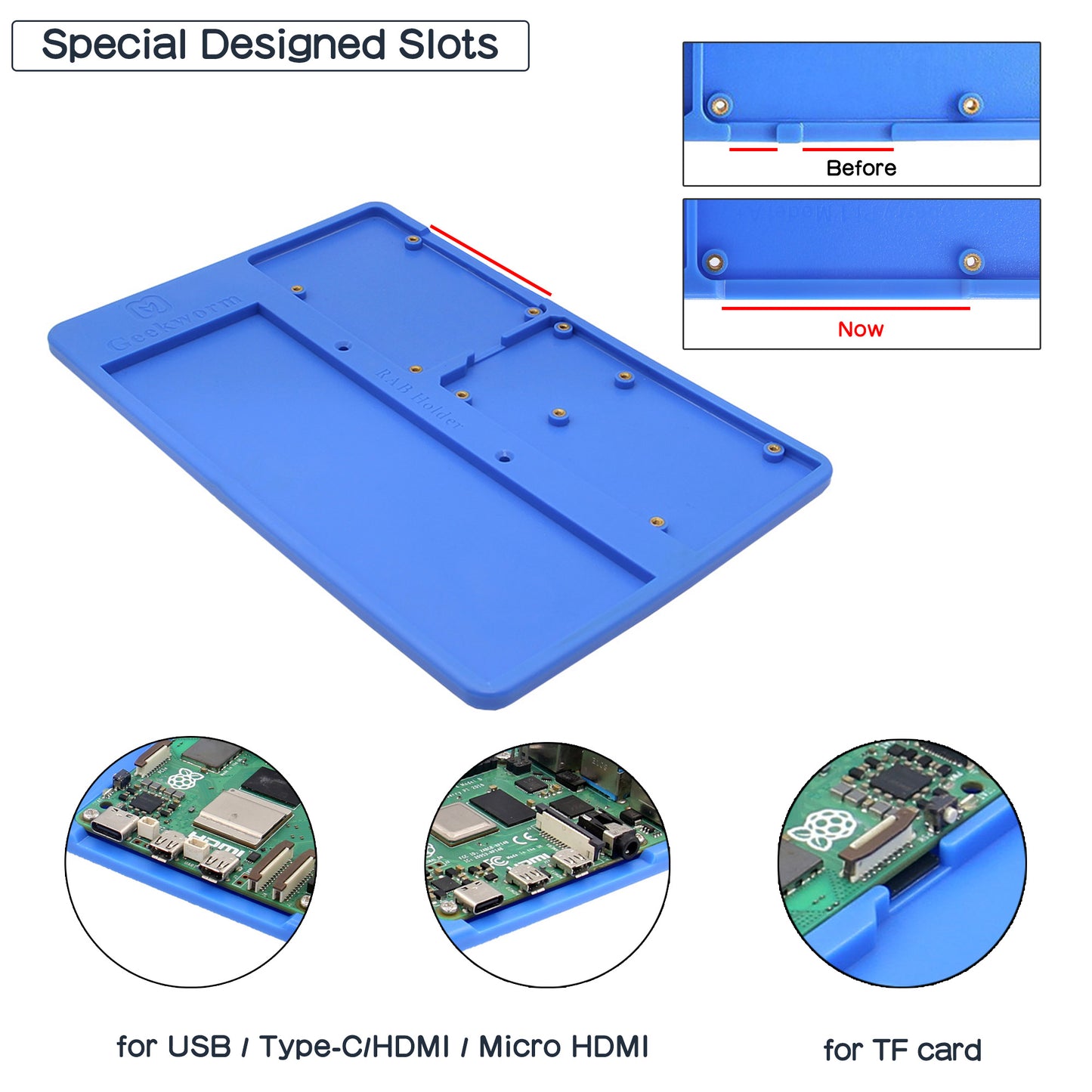 Raspberry Pi RAB Holder for Raspberry Pi 5/4/3/Adduino UNO R3/R4/Mega 2560