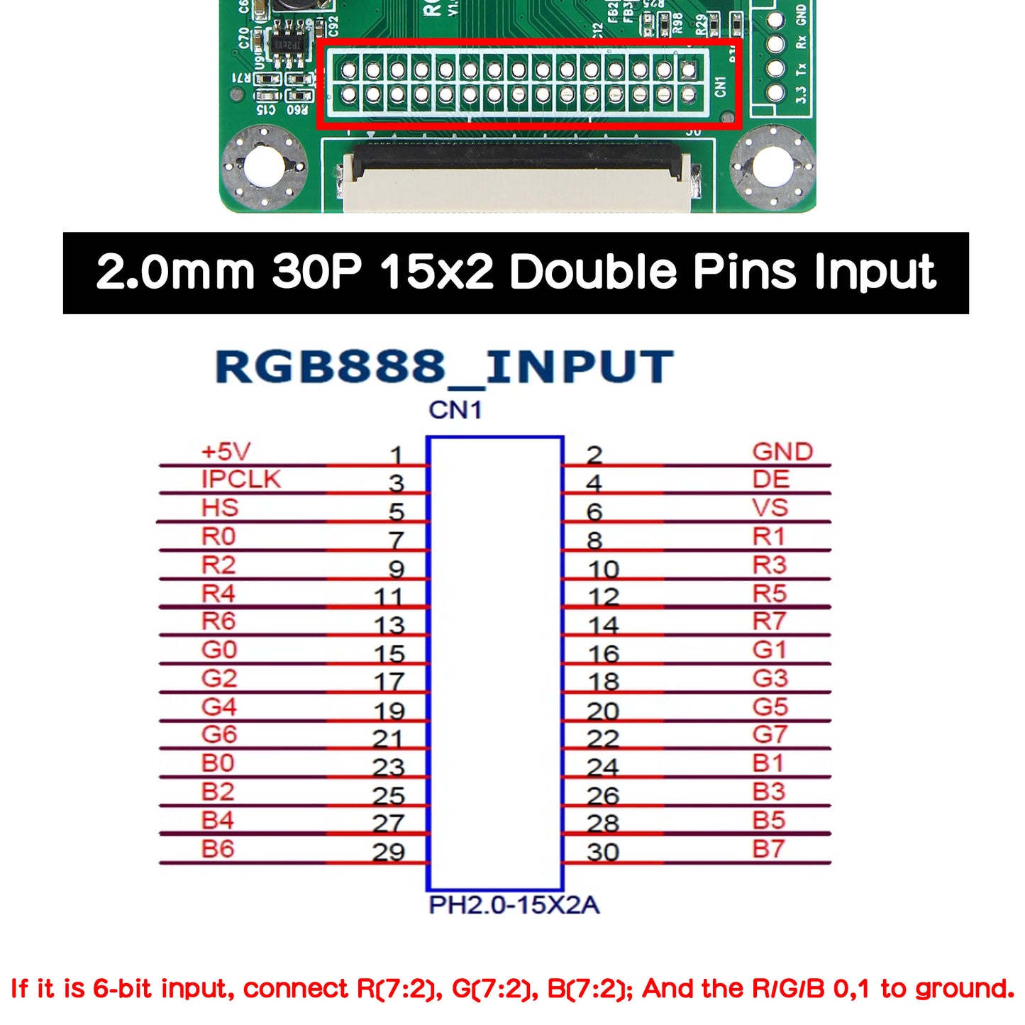Geekworm 50Pin RGB888 to HDMI Adapter Board