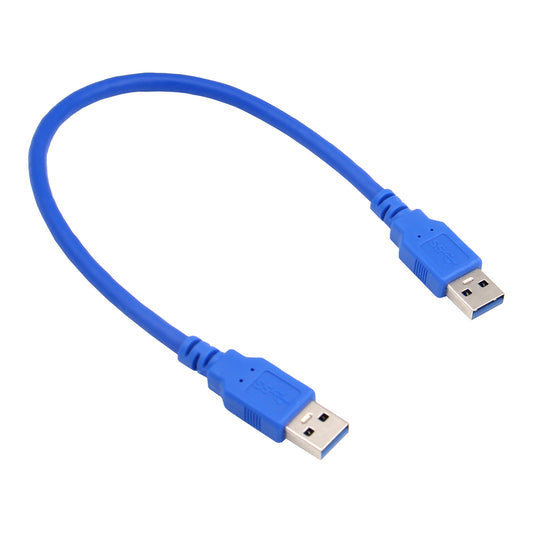 High-Speed USB 3.0 Type-A Male to Male Cable (Blue, 0.3m/0.6m/1m)