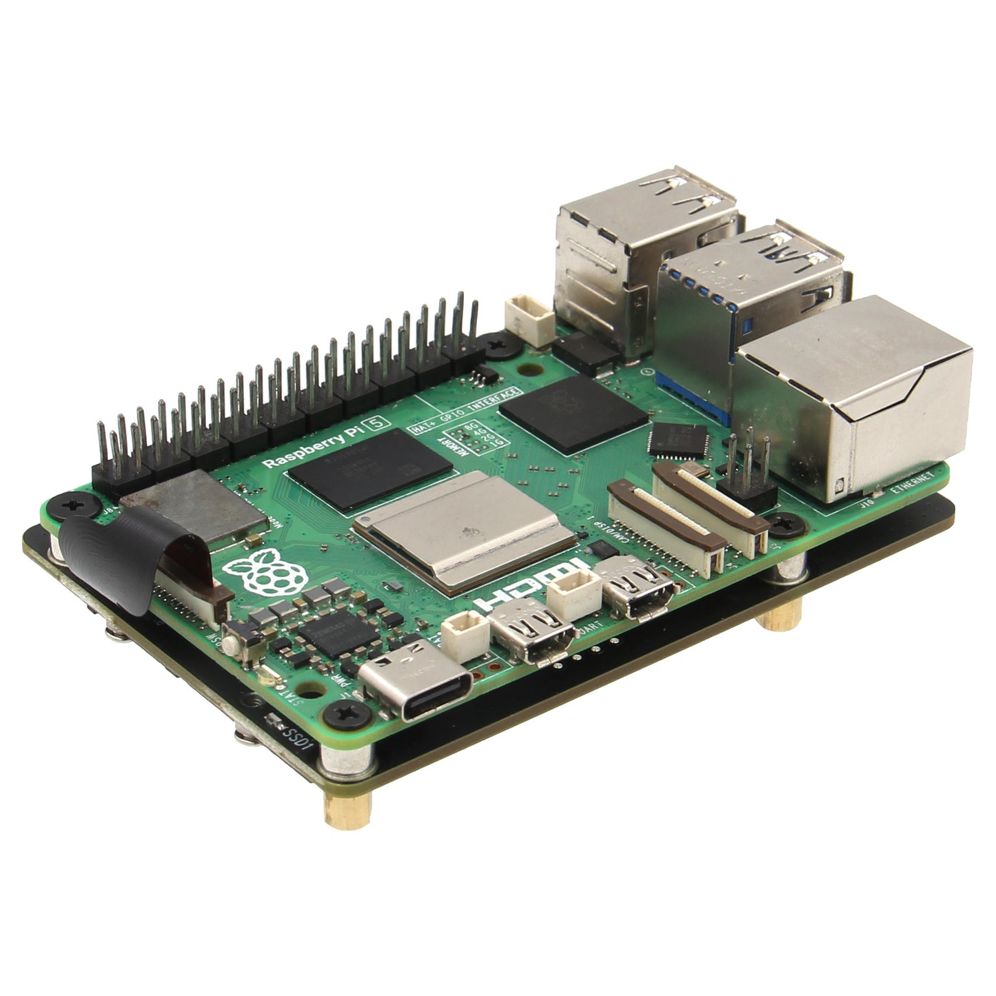 Geekworm X1005 PCIe to M.2 NVMe SSD PIP Bottom for Raspberry Pi 5