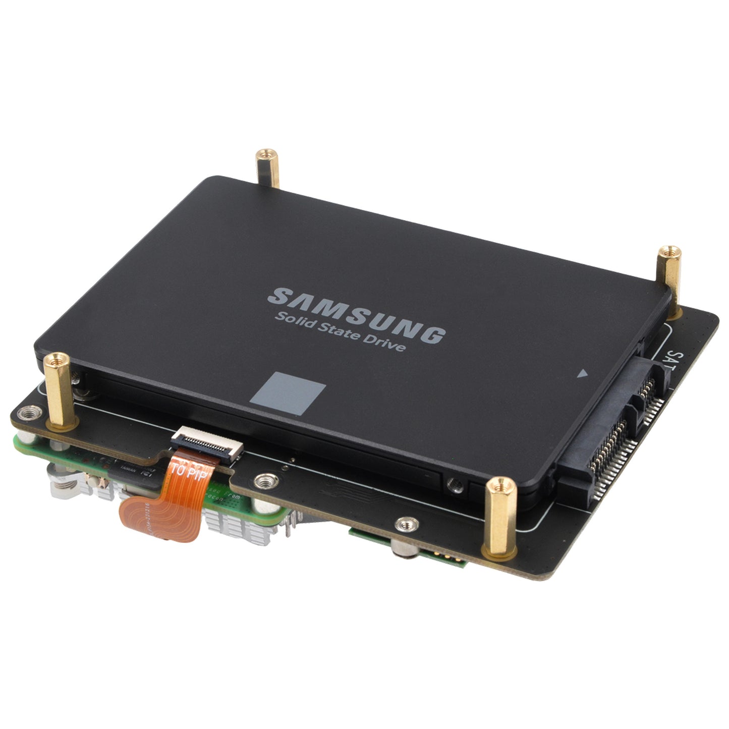 Geekworm X1006 PCIe to 2.5" SATA HDD+M.2 SATA 2280 SSD Shield for Raspberry Pi 5 (NOT Support Boot from SSD)