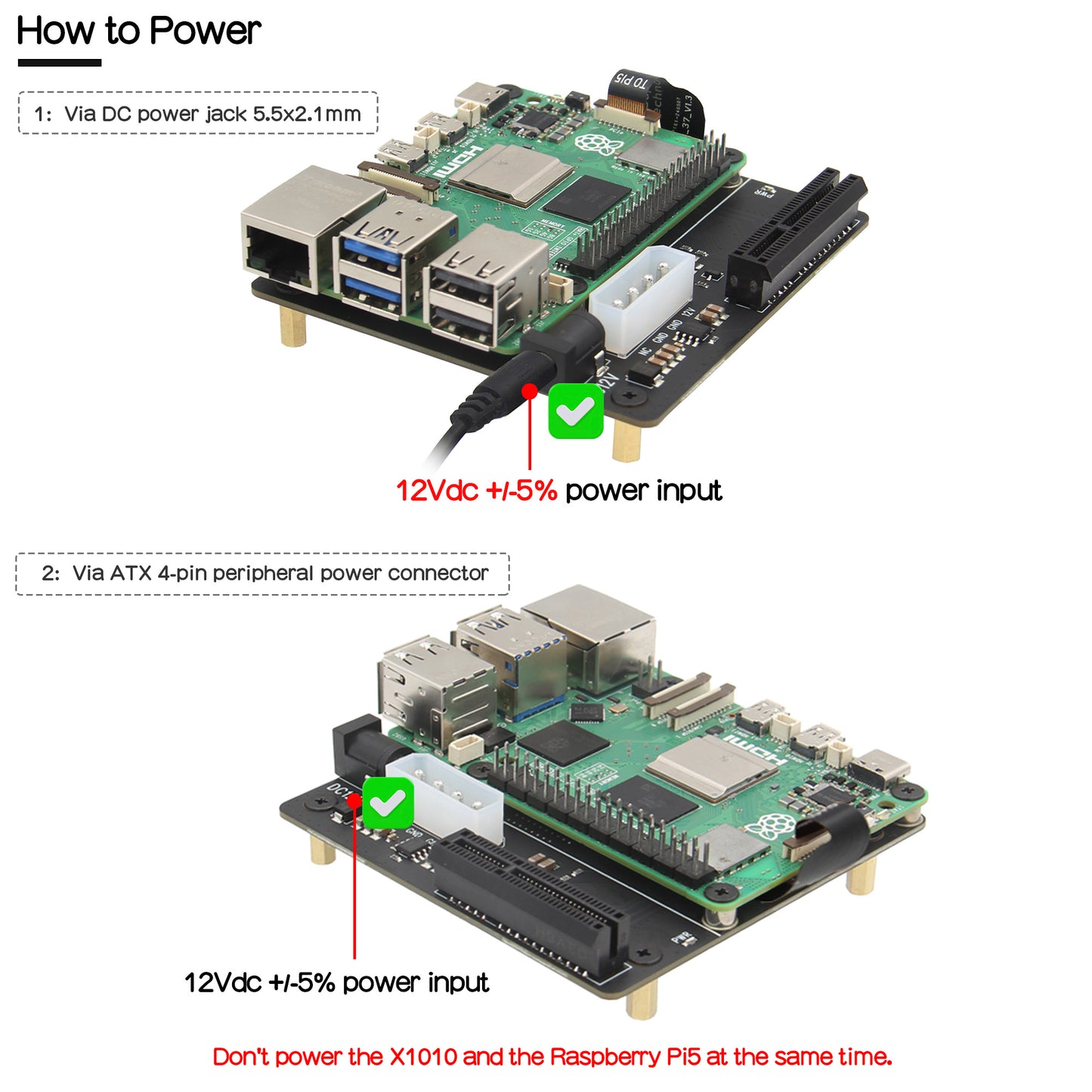 Geekworm X1010 PCIe FFC to Standard PCIe x4 Slot Expansion Board for Raspberry Pi 5