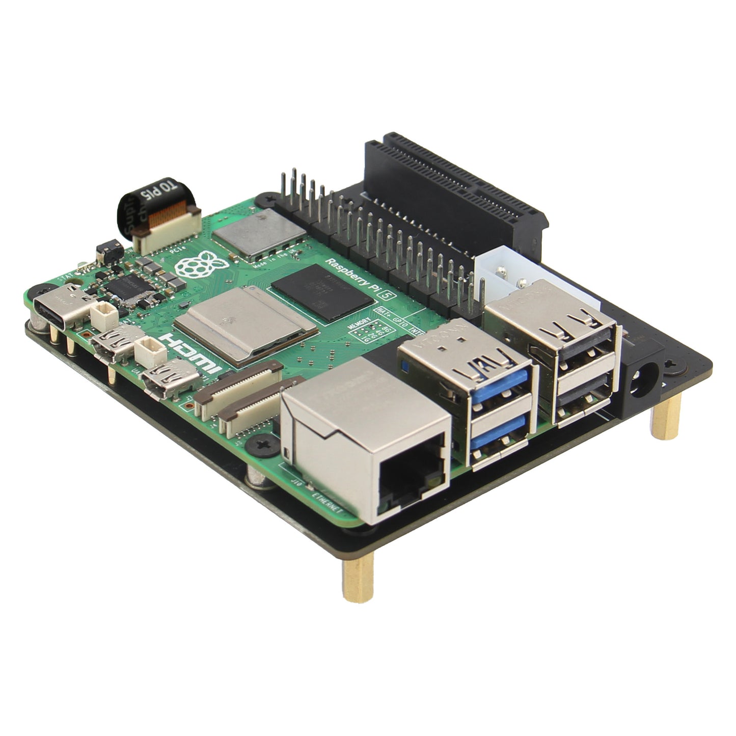 Geekworm X1010 PCIe FFC to Standard PCIe x4 Slot Expansion Board for Raspberry Pi 5