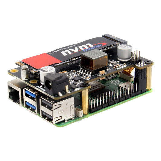 Geekworm X1012 PoE+ HAT and PCIe to M.2 NVMe SSD Shield for Raspberry Pi 5