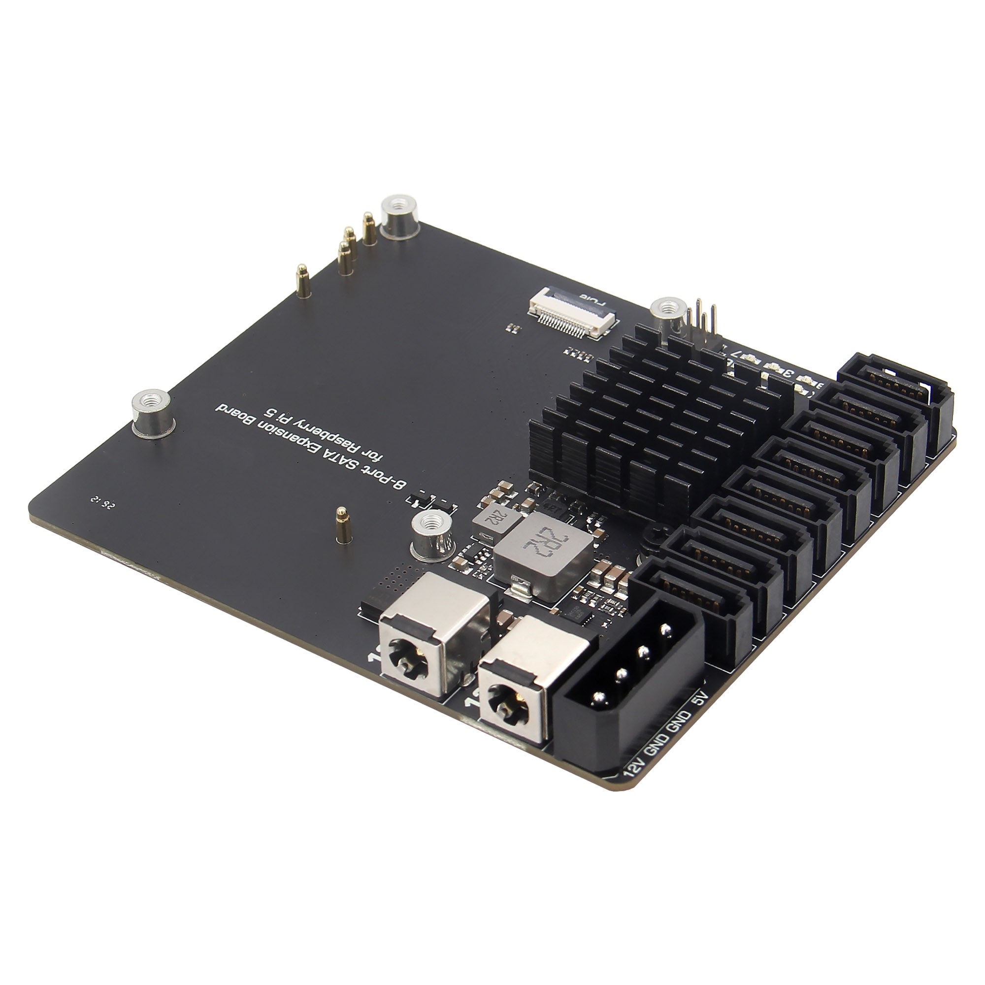 Geekworm X1017 PCIe 3.0 to 8-Port SATA NAS Board for Raspberry Pi 5
