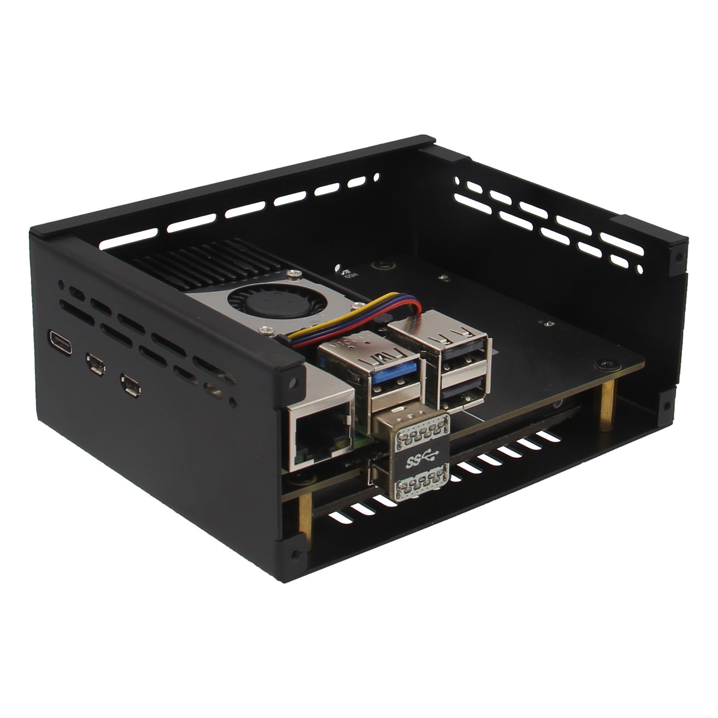Geekworm X1100-C1 Metal Case for Raspberry Pi 5& X1100 Shield