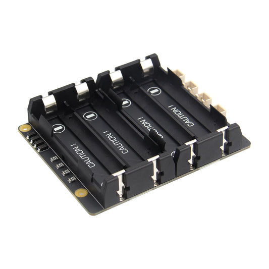 Geekworm X12-A1 Stackable 4-Slot 18650 Battery Holder with Protection Fuse Compatible with X1209 & X1203 UPS HAT