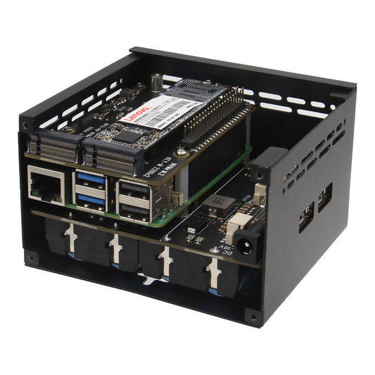 Geekworm X1202-C1 Metal Case for Raspberry Pi 5 X1202 UPS Shield
