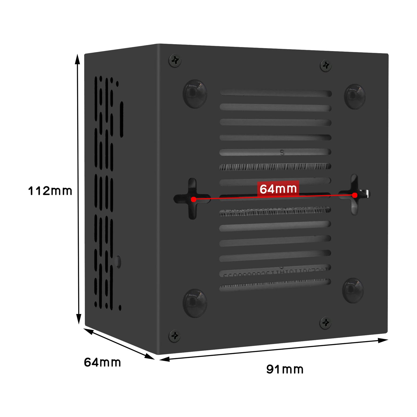 Geekworm X1206-C1 Metal Case for Raspberry Pi 5 X1206 UPS Shield