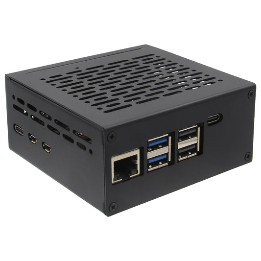Geekworm X1207-C1 Metal Case for Raspberry Pi 5 and X1207/ X1208 UPS Shield