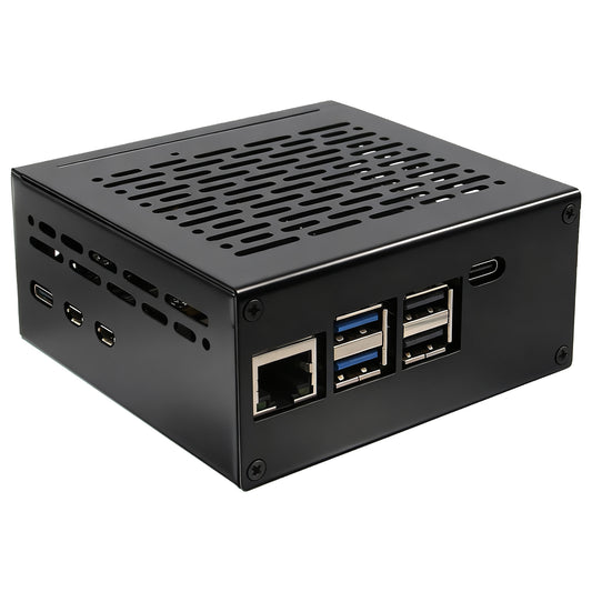 Geekworm X1207-C1 Metal Case for Raspberry Pi 5 and X1207/ X1208 UPS Shield