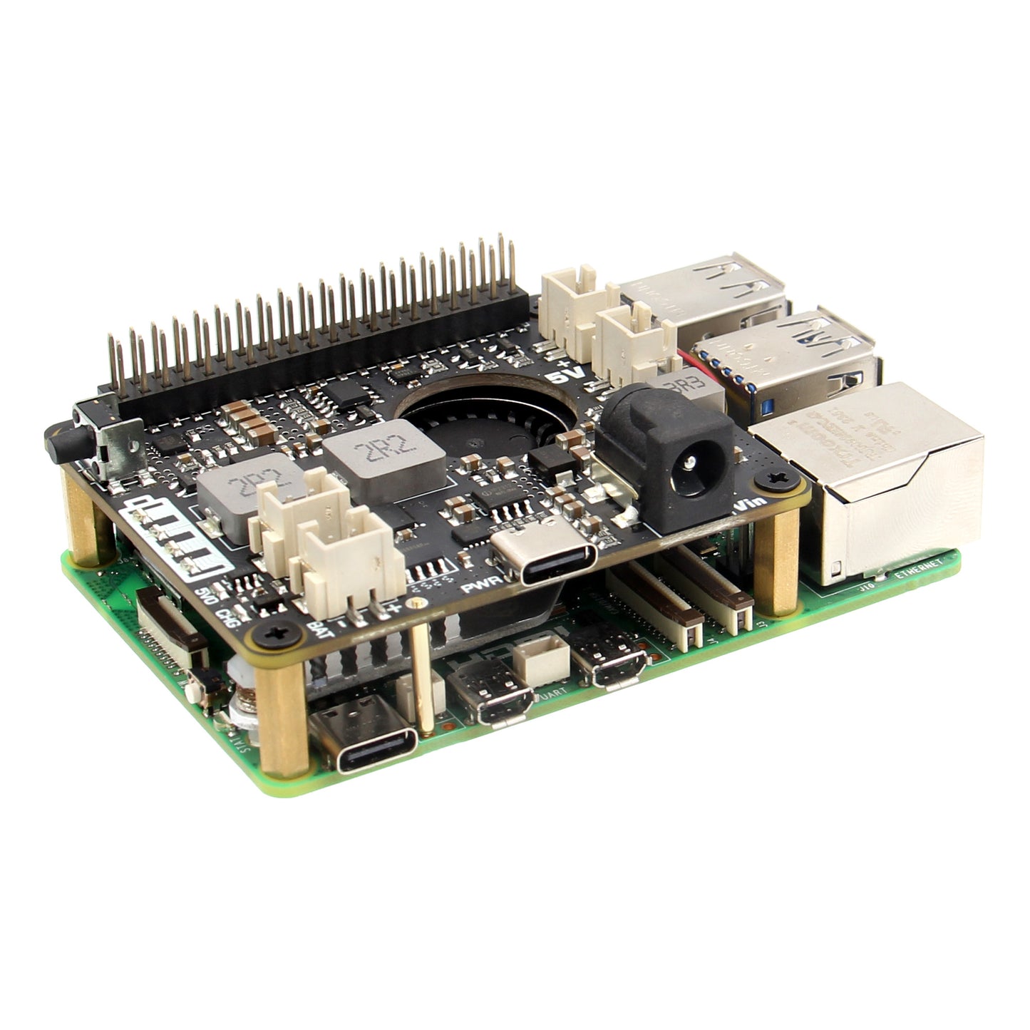 Geekworm X1209 5.1V 6A UPS HAT for Raspberry Pi 5/4B/3B/3B+