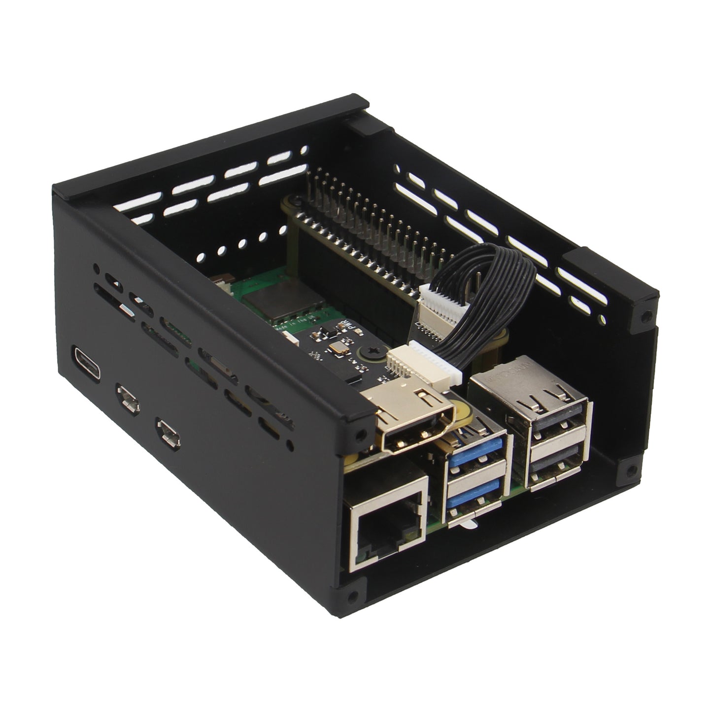 Geekworm X1300-C1 Metal Case for Raspberry Pi 5 & X1300