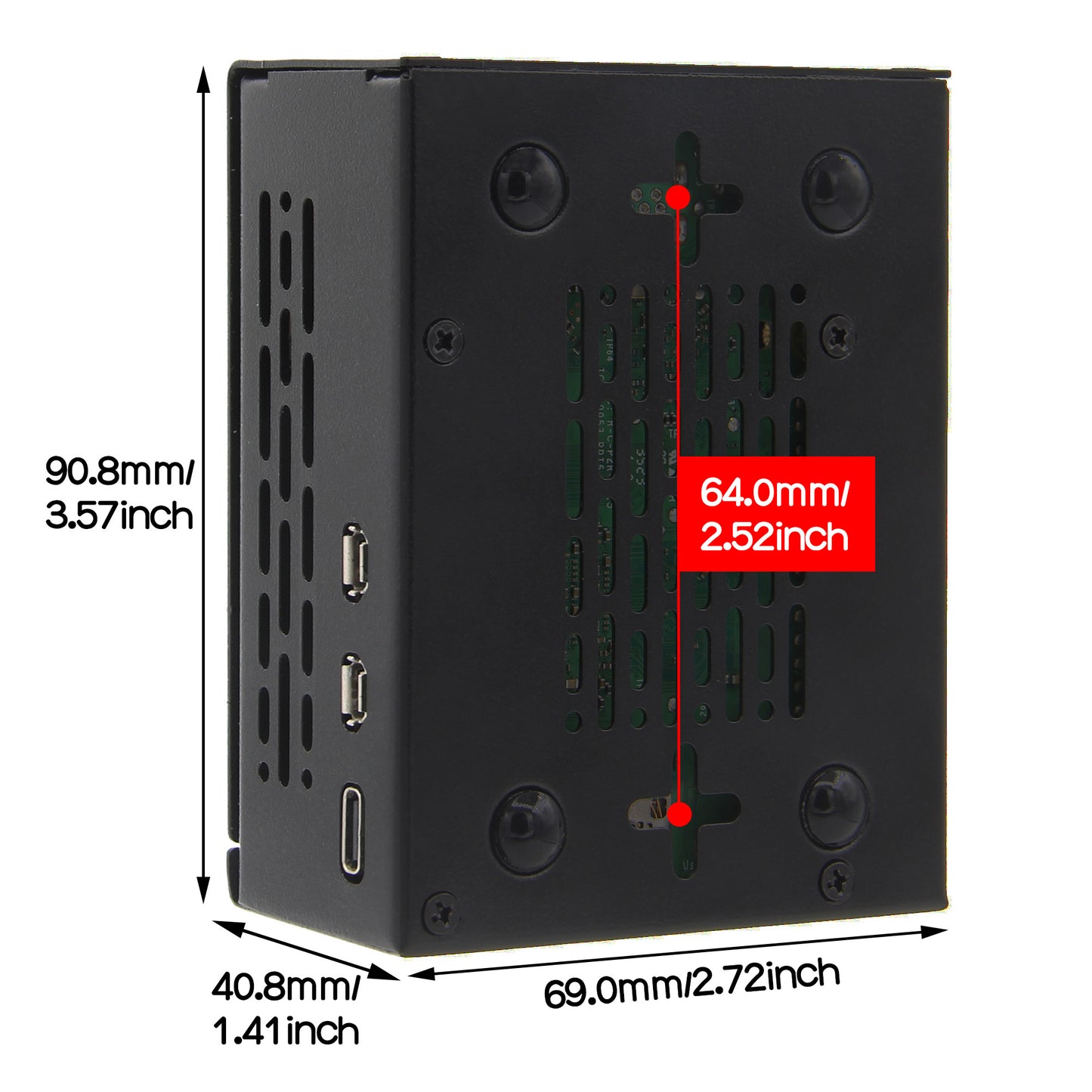 Geekworm X1301-C1 Metal Case Compatible with Raspberry Pi 5 and X1301