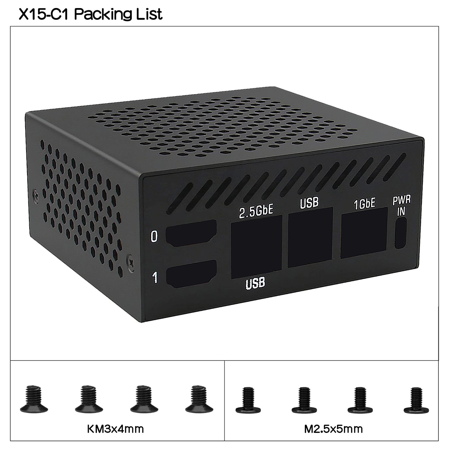 Geekworm X15-C1 Metal Case for Raspberry Pi CM5 and X1500/X1501 Compatibe with X15-F1