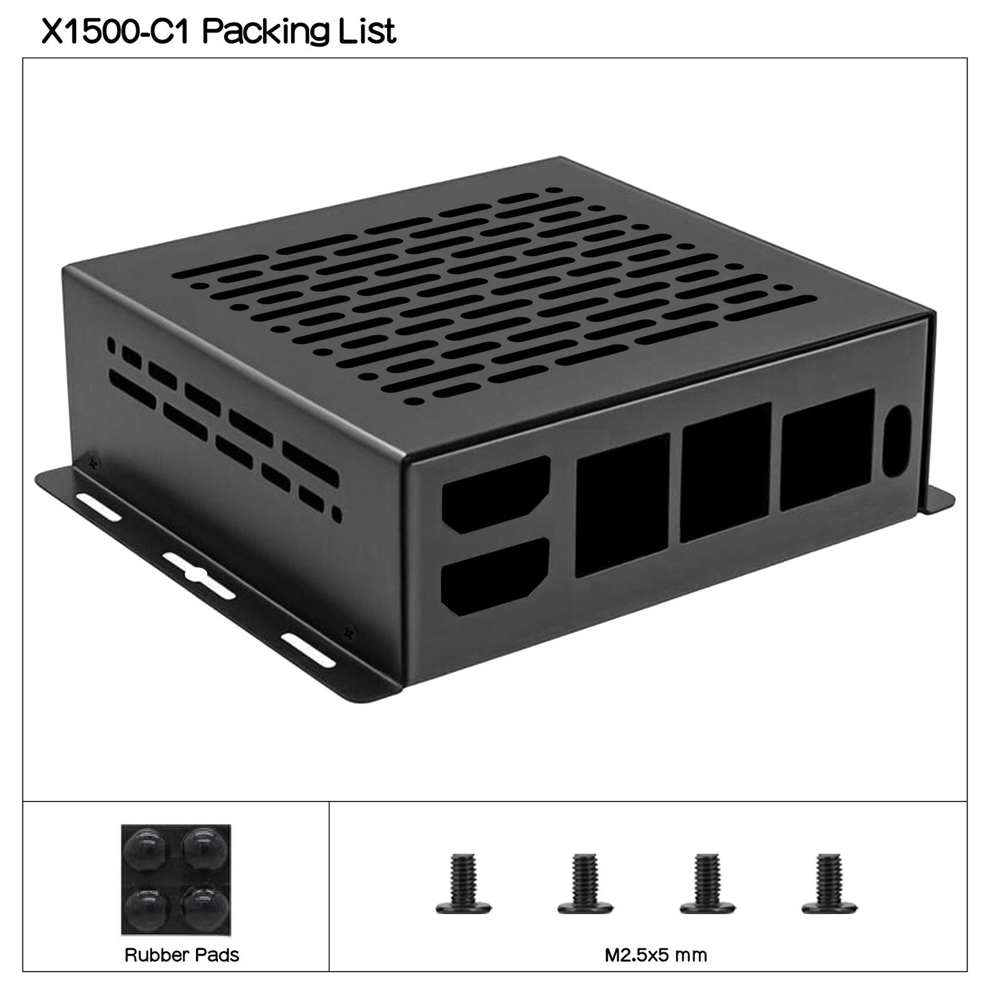 Geekworm X1500-C1 Metal Case for Raspberry Pi CM5 and X1500/X1501