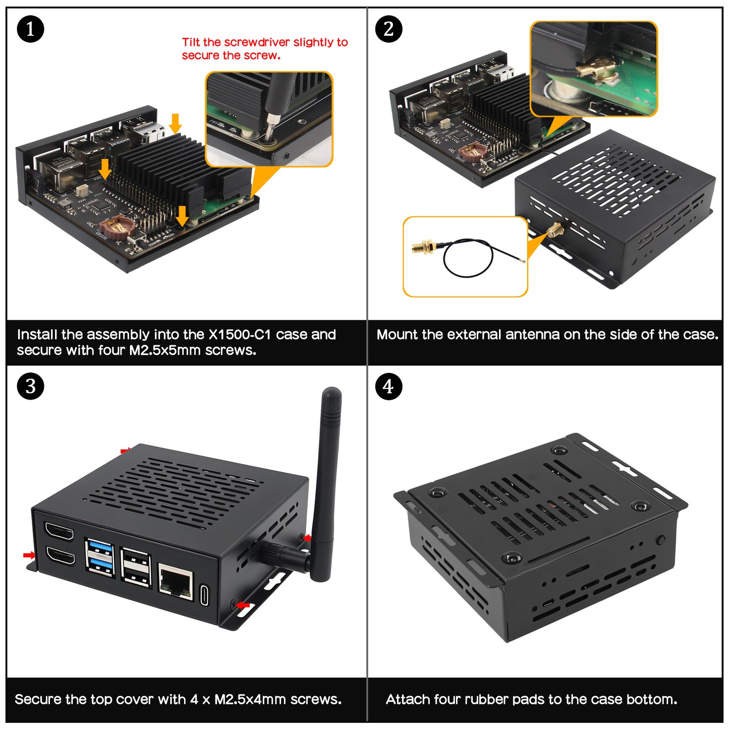 Geekworm X1500-C1 Metal Case for Raspberry Pi CM5 and X1500/X1501